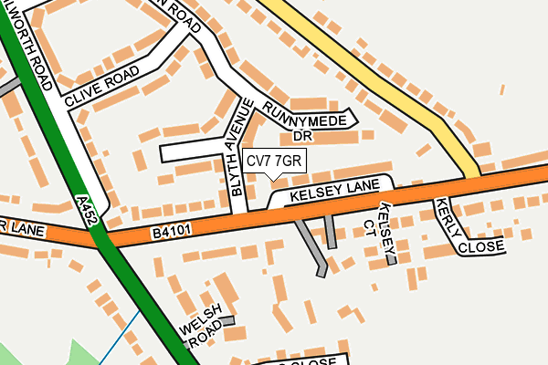 CV7 7GR map - OS OpenMap – Local (Ordnance Survey)