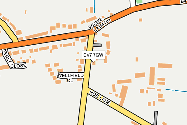 CV7 7GW map - OS OpenMap – Local (Ordnance Survey)