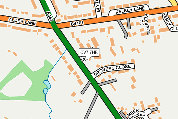 CV7 7HB map - OS OpenMap – Local (Ordnance Survey)