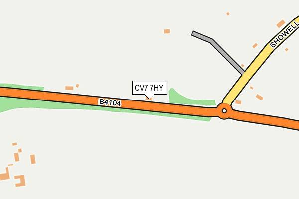 CV7 7HY map - OS OpenMap – Local (Ordnance Survey)