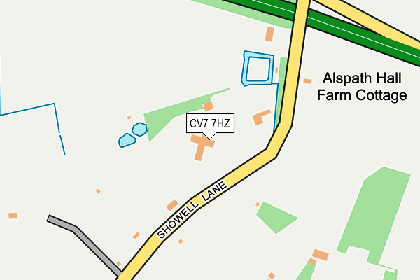 CV7 7HZ map - OS OpenMap – Local (Ordnance Survey)