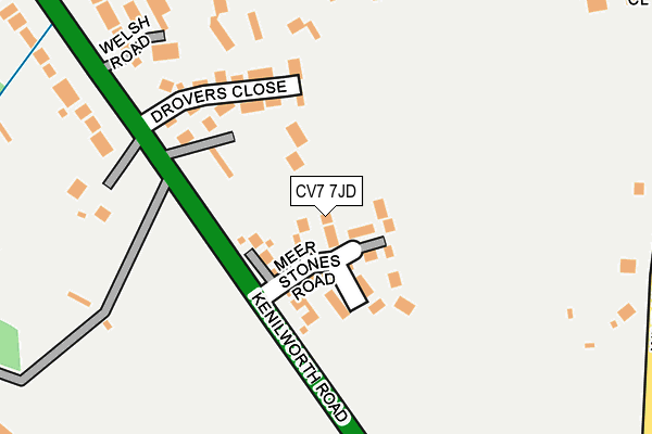 CV7 7JD map - OS OpenMap – Local (Ordnance Survey)