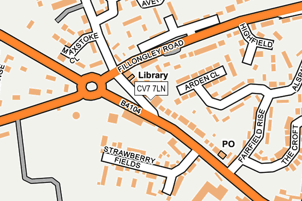 CV7 7LN map - OS OpenMap – Local (Ordnance Survey)