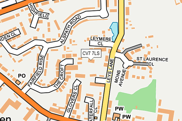 CV7 7LS map - OS OpenMap – Local (Ordnance Survey)