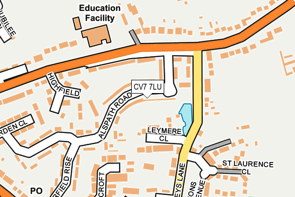 CV7 7LU map - OS OpenMap – Local (Ordnance Survey)