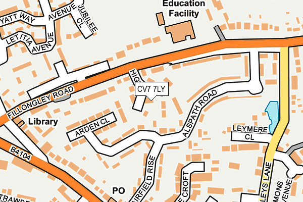 CV7 7LY map - OS OpenMap – Local (Ordnance Survey)