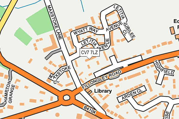 CV7 7LZ map - OS OpenMap – Local (Ordnance Survey)