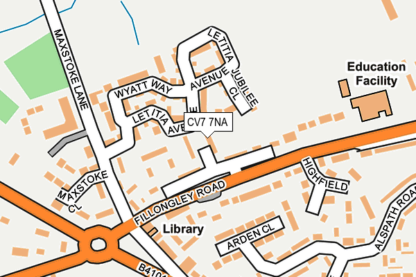 CV7 7NA map - OS OpenMap – Local (Ordnance Survey)