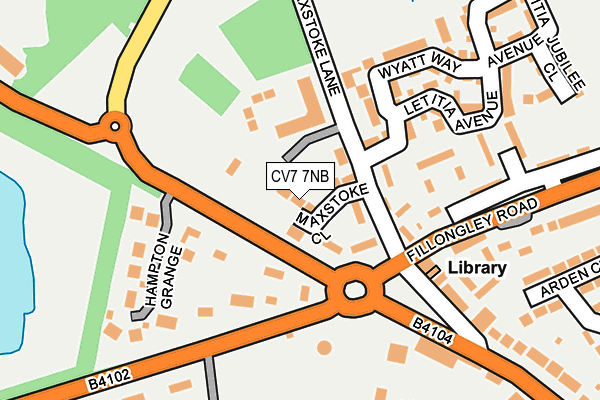 CV7 7NB map - OS OpenMap – Local (Ordnance Survey)