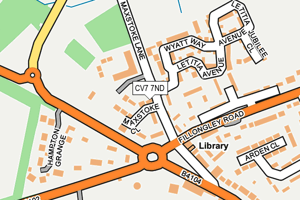 CV7 7ND map - OS OpenMap – Local (Ordnance Survey)