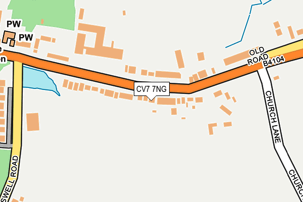 CV7 7NG map - OS OpenMap – Local (Ordnance Survey)