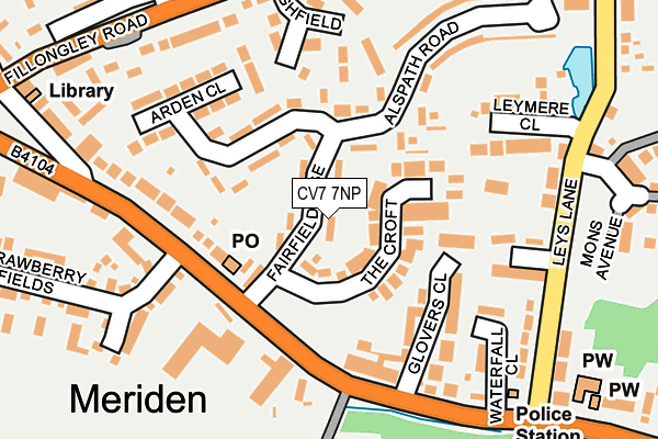 CV7 7NP map - OS OpenMap – Local (Ordnance Survey)