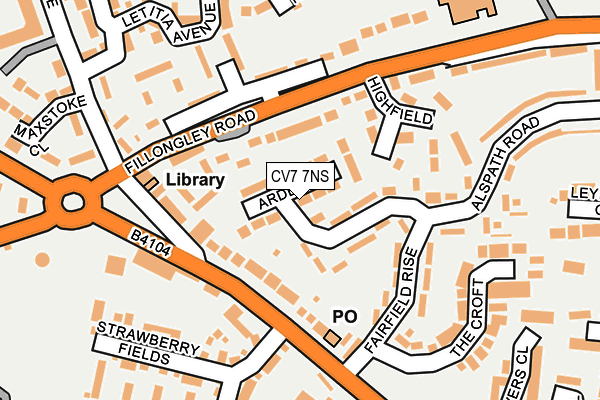 CV7 7NS map - OS OpenMap – Local (Ordnance Survey)