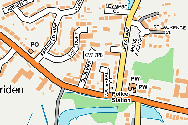 CV7 7PB map - OS OpenMap – Local (Ordnance Survey)