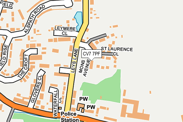 CV7 7PF map - OS OpenMap – Local (Ordnance Survey)