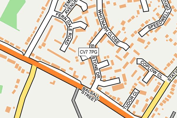 CV7 7PG map - OS OpenMap – Local (Ordnance Survey)