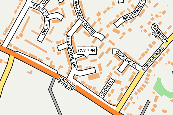 CV7 7PH map - OS OpenMap – Local (Ordnance Survey)