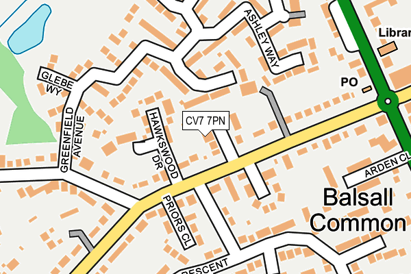 CV7 7PN map - OS OpenMap – Local (Ordnance Survey)