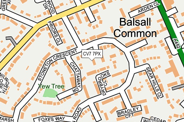 CV7 7PX map - OS OpenMap – Local (Ordnance Survey)