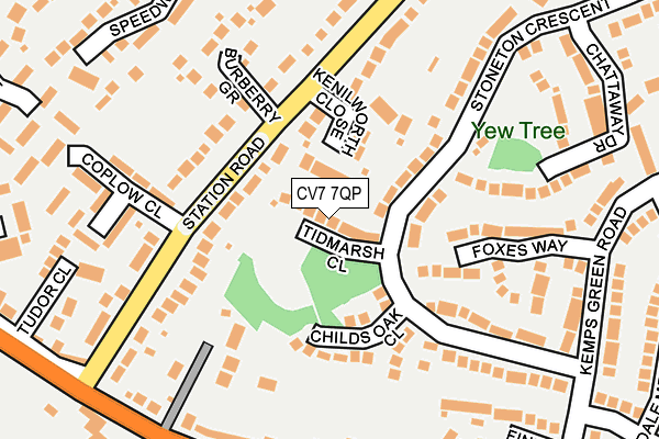 CV7 7QP map - OS OpenMap – Local (Ordnance Survey)