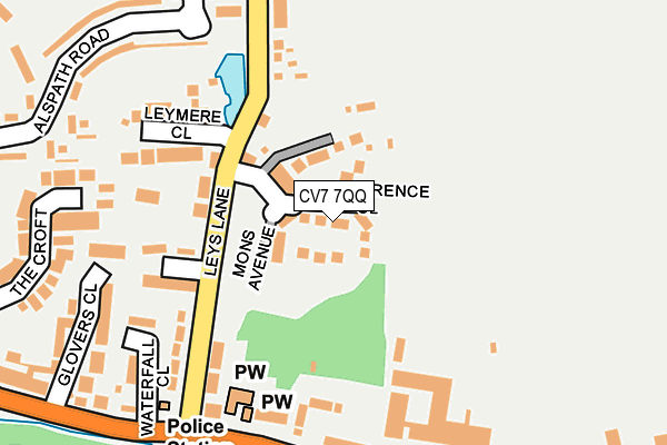 CV7 7QQ map - OS OpenMap – Local (Ordnance Survey)