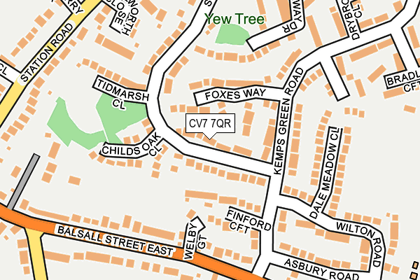 CV7 7QR map - OS OpenMap – Local (Ordnance Survey)