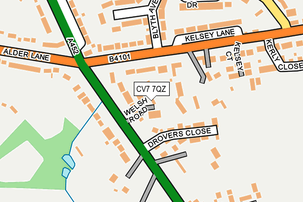 CV7 7QZ map - OS OpenMap – Local (Ordnance Survey)