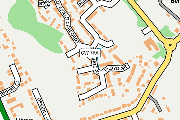 CV7 7RA map - OS OpenMap – Local (Ordnance Survey)