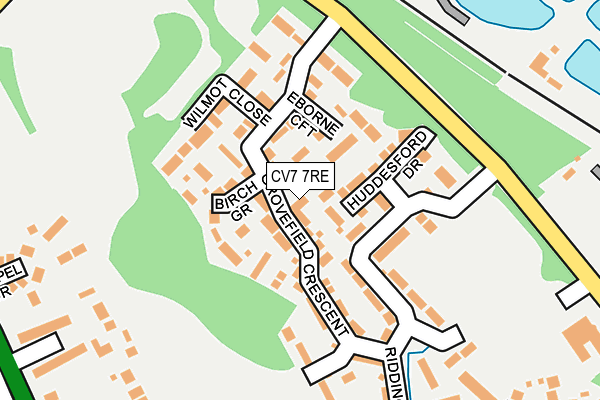 CV7 7RE map - OS OpenMap – Local (Ordnance Survey)