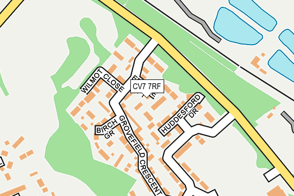 CV7 7RF map - OS OpenMap – Local (Ordnance Survey)