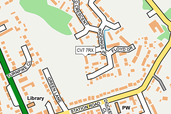 CV7 7RX map - OS OpenMap – Local (Ordnance Survey)