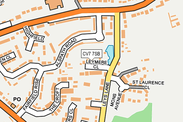 CV7 7SB map - OS OpenMap – Local (Ordnance Survey)