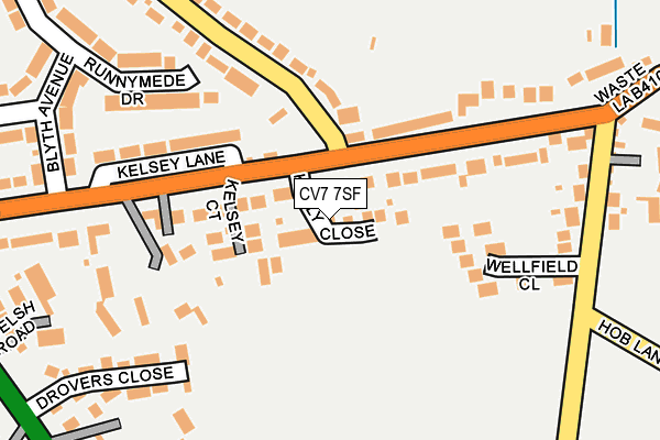 CV7 7SF map - OS OpenMap – Local (Ordnance Survey)