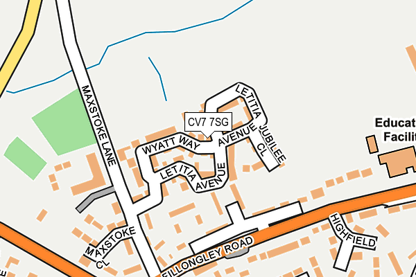 CV7 7SG map - OS OpenMap – Local (Ordnance Survey)