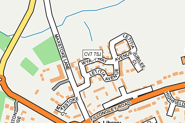 CV7 7SJ map - OS OpenMap – Local (Ordnance Survey)