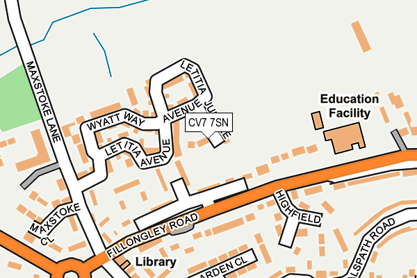 CV7 7SN map - OS OpenMap – Local (Ordnance Survey)