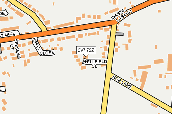 CV7 7SZ map - OS OpenMap – Local (Ordnance Survey)