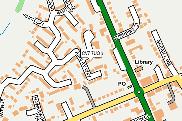 CV7 7UQ map - OS OpenMap – Local (Ordnance Survey)