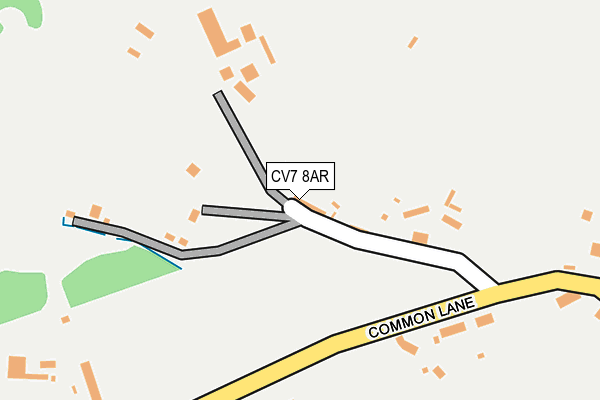 CV7 8AR map - OS OpenMap – Local (Ordnance Survey)