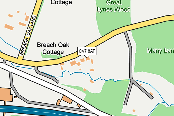 CV7 8AT map - OS OpenMap – Local (Ordnance Survey)