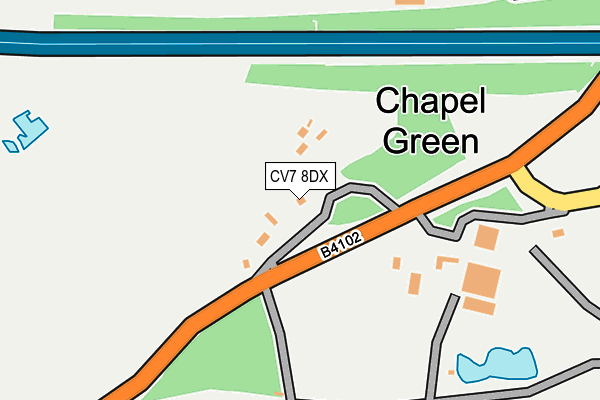CV7 8DX map - OS OpenMap – Local (Ordnance Survey)