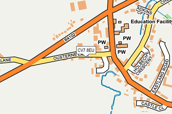 CV7 8EU map - OS OpenMap – Local (Ordnance Survey)