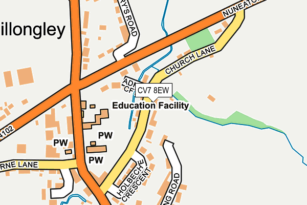CV7 8EW map - OS OpenMap – Local (Ordnance Survey)
