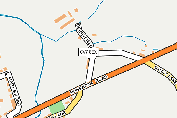 CV7 8EX map - OS OpenMap – Local (Ordnance Survey)