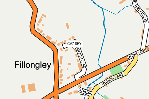 CV7 8EY map - OS OpenMap – Local (Ordnance Survey)