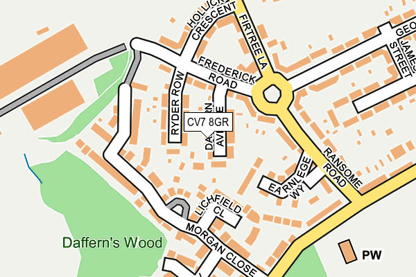 CV7 8GR map - OS OpenMap – Local (Ordnance Survey)