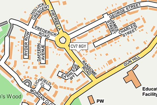 CV7 8GY map - OS OpenMap – Local (Ordnance Survey)