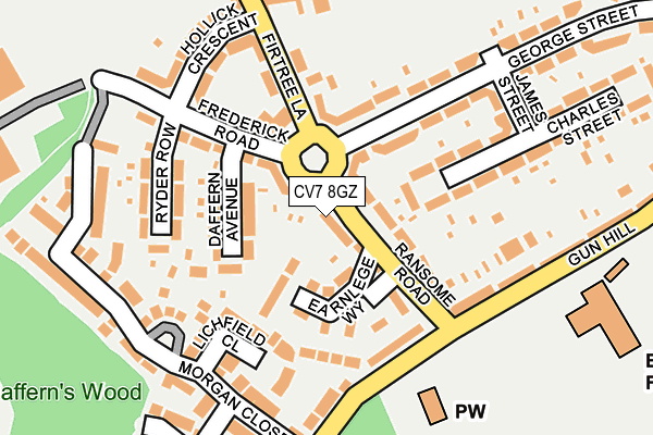 CV7 8GZ map - OS OpenMap – Local (Ordnance Survey)