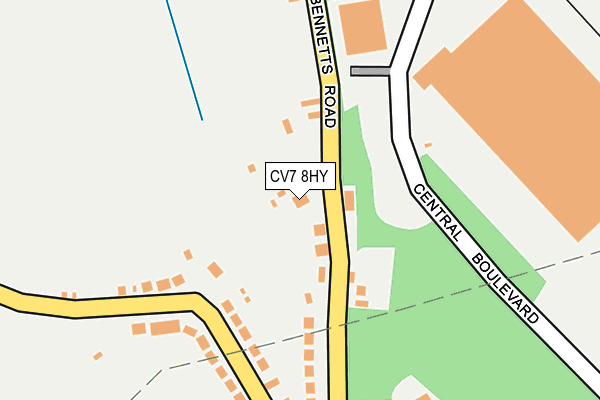 CV7 8HY map - OS OpenMap – Local (Ordnance Survey)