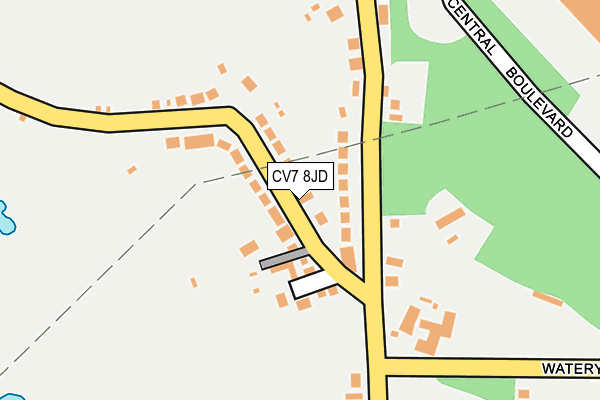 CV7 8JD map - OS OpenMap – Local (Ordnance Survey)